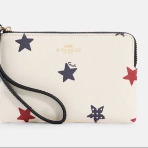 COACH EXCLUSIVE American Star Patriotic Wristlet Red Blue July 4th Americana